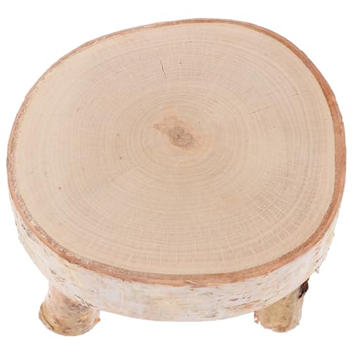 KOCKSHION 1 Stück massive holzverzierungen einzel Beige rustikal steht für Dekoration klein bookend buchstützen kerzenmanschette Blumentopfständer Unfertiger Holztisch selber machen hölzern von KOCKSHION