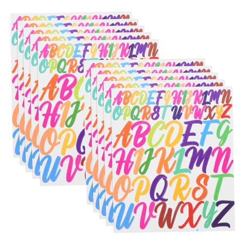KOCKSHION 10 Blatt Selbstklebende Vinyl Buchstaben Sticker für Straßenadresse und Bunte Aufkleber für Scrapbooking und Diy Kunstprojekte KOCKSHION 10 Blatt Selbstklebende Vinyl Buchstaben Sticker für Straßenadresse und Bunte Aufkleber für Scrapbooking und Diy Kunstprojekte von KOCKSHION