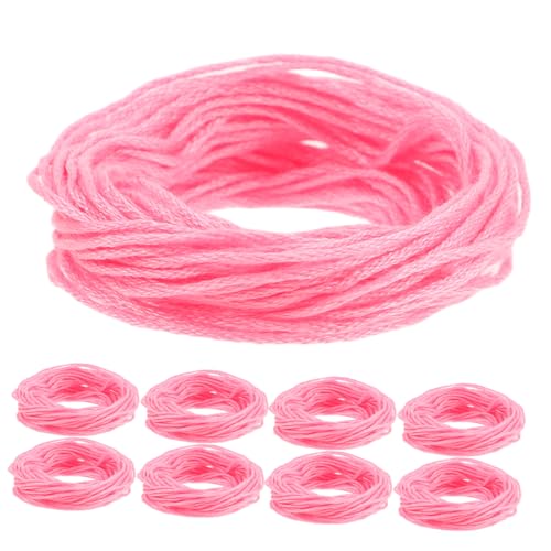 KOCKSHION 10 Rollen Handgewebter Baumwollfaden Rosa Stickgarn Nähzubehör Nähprodukte Strickgarn Nähbedarf Und Zubehör Freundschaftsarmbänder Nähgarne von KOCKSHION