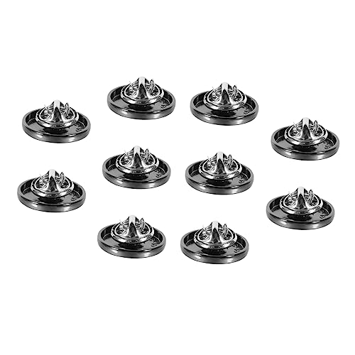 KOCKSHION 10 Stück Abnehmbare Knöpfe für Kleidung Praktische Knöpfe Legierung für Windbreaker Jacken und Dekoration Schwarz für Handarbeiten und Reparaturen von KOCKSHION