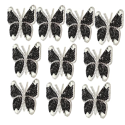 KOCKSHION 10 Stück Butterfly Strass Patches Aufbügelbare Dekorative Flicken für Kleidung Rucksäcke und DIY Projekte Multifunktionale Stilvolle Applikationen mit Starkem Halt von KOCKSHION