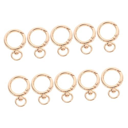 KOCKSHION 10 Stück Schnappschnalle Hardware-Ringe Clips für Schlüssel Schlüsselbund Ring Geldbörsezubehör Schlüsselanhängerringe zum Basteln kleine Schlüsselanhänger Legierung Golden von KOCKSHION