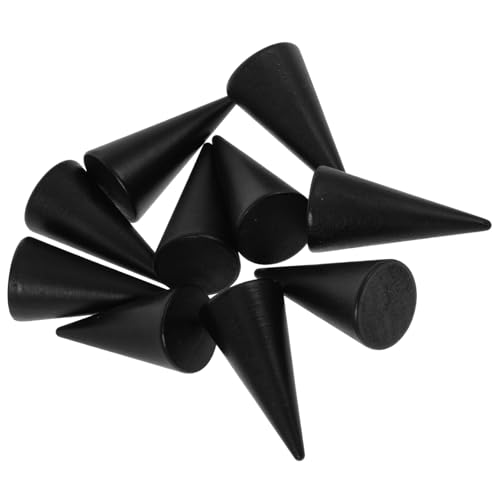 KOCKSHION 10 Stück Teiliges DIY Kegelförmiger Holzornament Unlackiert Durchmesser Höhe für Schmuckpräsentation und Bastelprojekte Vielseitig Einsetzbar für Dekoration und Aufbewahrung von KOCKSHION