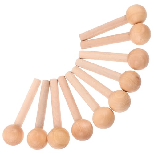 KOCKSHION 10 Stück Teiliges Holzstäbchen für Lochwand Handgefertigte Holzstäbe für DIY Projekte Vielseitige Holzstäbchen für Bastelarbeiten und Modellbau Durchmesser für Pegboards und von KOCKSHION