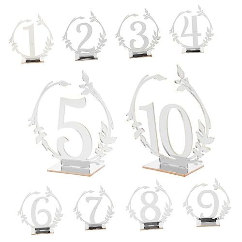KOCKSHION 10 Stück Tisch Nummernschild Tischnummer für Hochzeit Das Neon hochzeitsdeko brilliance glossing esszimmertische Reservierte Schilder Tischkartenhalter für Hochzeiten Acryl Silver KOCKSHION 10 Stück Tisch Nummernschild Tischnummer für Hochzeit Das Neon hochzeitsdeko brilliance glossing esszimmertische Reservierte Schilder Tischkartenhalter für Hochzeiten Acryl Silver von KOCKSHION