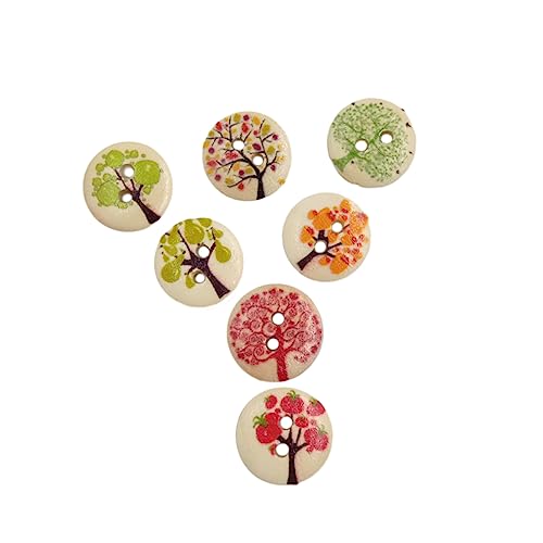 KOCKSHION 100 Stück Holzknöpfe mit Obst und Gemüsemuster Umweltfreundliche DIY Dekoration für Nähen Basteln und Scrapbooking Gemischte Farben KOCKSHION 100 Stück Holzknöpfe mit Obst und Gemüsemuster Umweltfreundliche DIY Dekoration für Nähen Basteln und Scrapbooking Gemischte Farben von KOCKSHION
