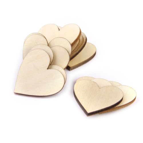 KOCKSHION 100 Stück Holzscheiben Herzform Blanko Holzscheiben mit Rinde Beidseitig Glatt zum Bemalen Deko DIY Basteln Scrapbooking Hochzeit Holzverzierungen Naturholz KOCKSHION 100 Stück Holzscheiben Herzform Blanko Holzscheiben mit Rinde Beidseitig Glatt zum Bemalen Deko DIY Basteln Scrapbooking Hochzeit Holzverzierungen Naturholz von KOCKSHION
