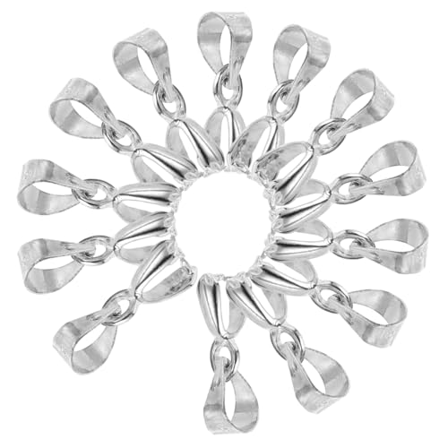 KOCKSHION 100 Stück Schmuckanhänger Verbinder Kettenverbinder Quetschverschluss für DIY Schmuckherstellung Langlebig Einfach zu Montieren für Armbänder und Halsketten von KOCKSHION