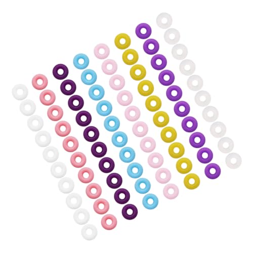 KOCKSHION 100 Stück Silikonperlen Stopper für Schmuckherstellung Gemischte Farben Loch DIY Bastelbedarf für Armbänder und Ohrringe KOCKSHION 100 Stück Silikonperlen Stopper für Schmuckherstellung Gemischte Farben Loch DIY Bastelbedarf für Armbänder und Ohrringe von KOCKSHION