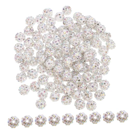 KOCKSHION 100 Stück Strassperlen für DIY Armbänder Bastelperlen Spacerperlen Schmuckherstellung Glitzernde Kleine Perlen für Basteln und Schmuckdesign KOCKSHION 100 Stück Strassperlen für DIY Armbänder Bastelperlen Spacerperlen Schmuckherstellung Glitzernde Kleine Perlen für Basteln und Schmuckdesign von KOCKSHION