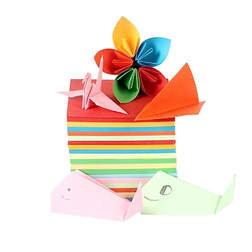 KOCKSHION 100Blätter Doppelseitiges Origami Papier Lebendigen Farben Quadratische Faltpapiere für DIY Bastelprojekte Farben für Kunstprojekte von KOCKSHION