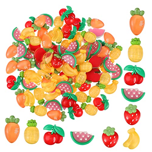 KOCKSHION 100Stücke Flache Fruchtanhänger Kunstharz Flatback Perlen für Schmuckherstellung DIY Bastelprojekte Handyhüllen Dekoration und Scrapbooking KOCKSHION 100Stücke Flache Fruchtanhänger Kunstharz Flatback Perlen für Schmuckherstellung DIY Bastelprojekte Handyhüllen Dekoration und Scrapbooking von KOCKSHION
