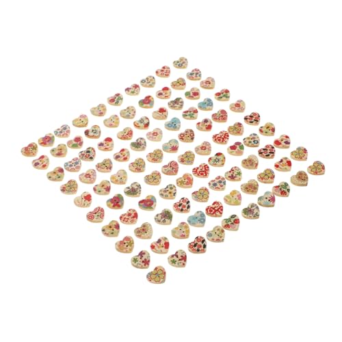 KOCKSHION 100Stücke Holzknöpfe mit Löchern Glatte Hölzerne Knöpfe für DIY Kleidungsprojekte Retro Knöpfe für Bekleidung Basteln und Scrapbooking von KOCKSHION