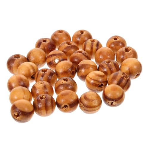 KOCKSHION 100Stücke Holzperlen für DIY Schmuck Bastelzubehör Perlen für Armbandgestaltung Natürliche und Projekte von KOCKSHION