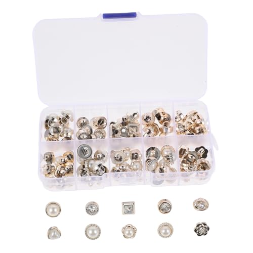 KOCKSHION 100Stücke Kleine Dekorative Knöpfe Runde DIY Hemd Buttons für Kleidung Langlebige und Praktische Wäscheknöpfe für Verschiedene Stile und Dekorationen von KOCKSHION