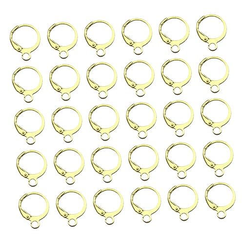 KOCKSHION 100Stücke Runde Ohrringhaken DIY Zubehör für Schmuckherstellung Leicht und Sicher zum Basteln von Ohrschmuck Designs und Geschenkideen von KOCKSHION