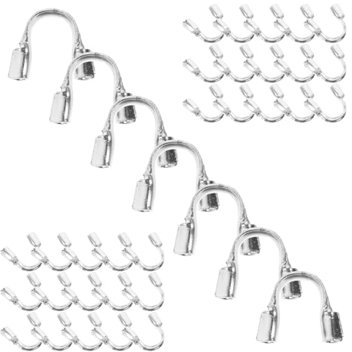 KOCKSHION 100Stücke U Förmige Drahtschleifen Glänzende Endkappen für DIY Schmuckherstellung für und Armbänder Perfektes Zubehör für Anfänger und Profis von KOCKSHION