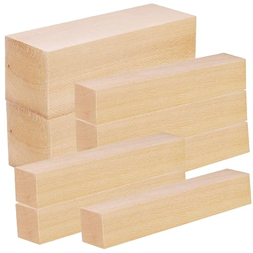 KOCKSHION 10Stücke Basswood Schnitzholzblöcke Unvollendete Holzblöcke für DIY Projekte und Anfänger und Profis KOCKSHION 10Stücke Basswood Schnitzholzblöcke Unvollendete Holzblöcke für DIY Projekte und Anfänger und Profis von KOCKSHION