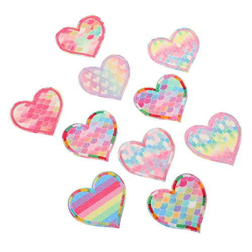 KOCKSHION 10Stücke DIY Herz Patches Aufbügelbare Applikationen für Kleidung und Taschen Stickerei zum Reparieren und Dekorieren von Jeans Shirts Rucksäcken KOCKSHION 10Stücke DIY Herz Patches Aufbügelbare Applikationen für Kleidung und Taschen Stickerei zum Reparieren und Dekorieren von Jeans Shirts Rucksäcken von KOCKSHION