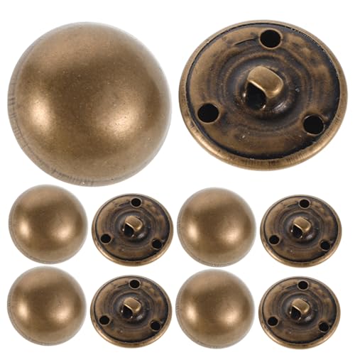 KOCKSHION 10Stücke Messingknöpfe im Vintage Design Runde Pilzknöpfe für Kleidung und Mäntel Langlebige Nähknöpfe für DIY Projekte Elegantes Finish KOCKSHION 10Stücke Messingknöpfe im Vintage Design Runde Pilzknöpfe für Kleidung und Mäntel Langlebige Nähknöpfe für DIY Projekte Elegantes Finish von KOCKSHION