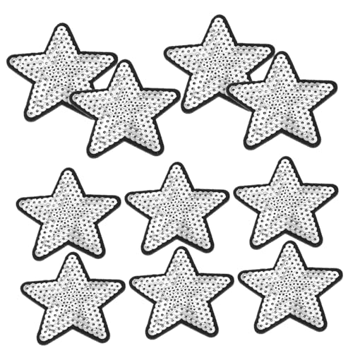 KOCKSHION 10Stücke Pailletten Flicken zum Aufbügeln Selbstklebende Aufnäher für Kleidung Jeans und Hüte Dekoration für Styles und Reparaturen von KOCKSHION
