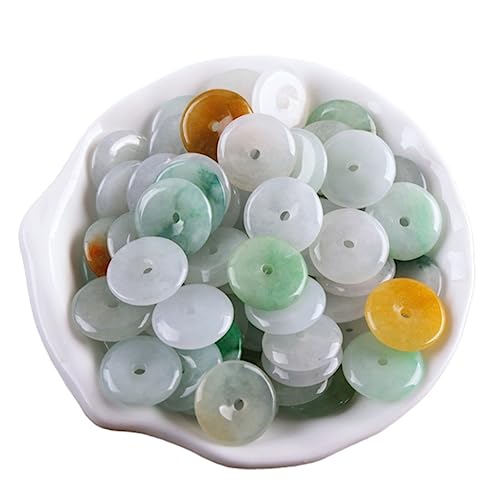 KOCKSHION 10Stücke Runde Jade Perlen Flache Edelstein Spacer Perlen für DIY Schmuckherstellung Zufällige Farben Bastelset für Ketten Armbänder und Ohrringe KOCKSHION 10Stücke Runde Jade Perlen Flache Edelstein Spacer Perlen für DIY Schmuckherstellung Zufällige Farben Bastelset für Ketten Armbänder und Ohrringe von KOCKSHION