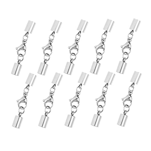 KOCKSHION 10Stücke Schmuck String Verschluss Praktische Karabinerverschlüsse für Armbänder und Halsketten Langlebig und Einfach zu Bedienen für DIY Projekte von KOCKSHION