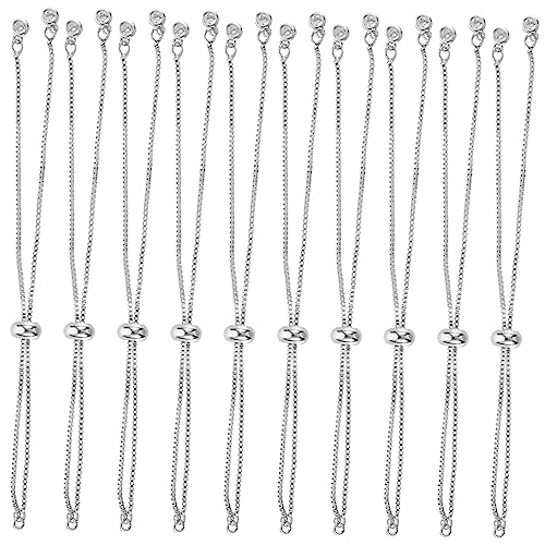 KOCKSHION 10Stücke Verstellbares DIY Handgelenkschmuck Armband Teiliges Metalldekor für Designs für Besondere Anlässe Einfach zu Kombinieren mit Anhängern von KOCKSHION