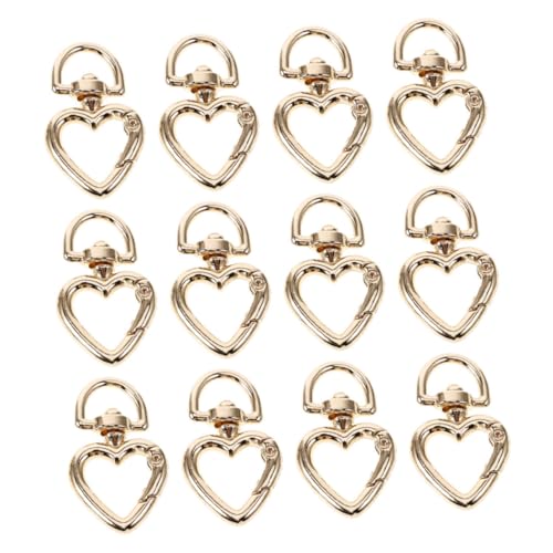 KOCKSHION 12 Stück Herz Schlüsselanhänger Herz-Karabiner-Clip Schlüsselbund farbig Zubehör Herz-Schlüsselanhänger-Clip groß herzförmiger Karabiner Keychain -Verschluss Zinklegierung Golden KOCKSHION 12 Stück Herz Schlüsselanhänger Herz-Karabiner-Clip Schlüsselbund farbig Zubehör Herz-Schlüsselanhänger-Clip groß herzförmiger Karabiner Keychain -Verschluss Zinklegierung Golden von KOCKSHION
