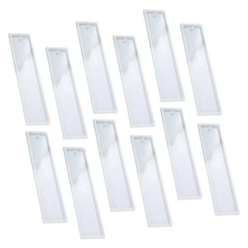 KOCKSHION 12 Stück Teiliges Silikon Lesezeichen Gießform Flexibel Wiederverwendbar Langlebig für DIY Schmuck Anhänger Dekoration Handwerk von KOCKSHION