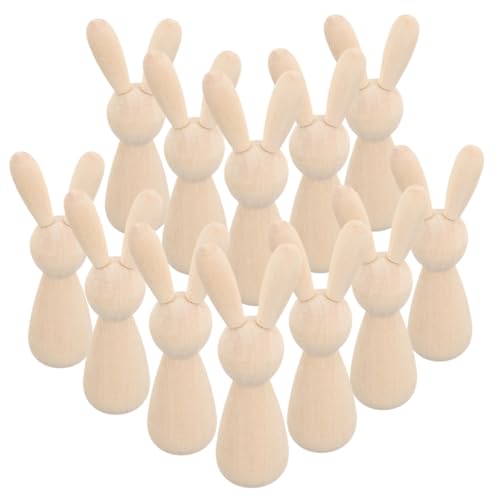 KOCKSHION 12 Stück Unlackierte Holz Rabbit Figuren DIY Bastelset für Kreative Osterdekoration Mini Holzhasen zum Malen für Zuhause und Partys KOCKSHION 12 Stück Unlackierte Holz Rabbit Figuren DIY Bastelset für Kreative Osterdekoration Mini Holzhasen zum Malen für Zuhause und Partys von KOCKSHION