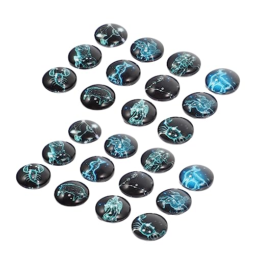 KOCKSHION 120 Stück Edelstein Ringgesichter Schmuckherstellung Runde Cabochons Muster Cabochons Bastel Cabochons DIY Cabochons Anhänger Zur Schmuckherstellung Cabochons von KOCKSHION