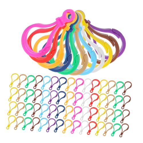 KOCKSHION 120 Stück Farbenfrohe Glühbirnenschlüsselkette Schlüsselanhänger Hummerhaken Hängende Ornamente Mit Karabinerverschlüssen Schlüsselclip Karabinerhaken Plastik von KOCKSHION