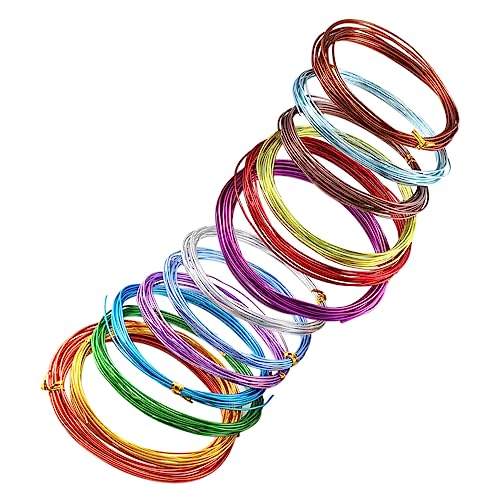 KOCKSHION 12Rollen Buntes Aluminium Basteldraht Flexibler Schmuckdraht für DIY Schmuckherstellung pro für Kreative Projekte und Kunsthandwerk KOCKSHION 12Rollen Buntes Aluminium Basteldraht Flexibler Schmuckdraht für DIY Schmuckherstellung pro für Kreative Projekte und Kunsthandwerk von KOCKSHION