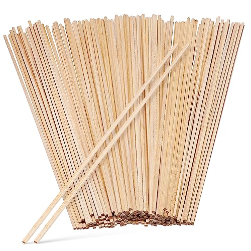 KOCKSHION 150Stücke Quadratische Holzstäbe Hartholz DIY Bastelmaterial für Handwerksprojekte Miniaturhäuser und Fotokabinen Einsetzbar für Hobbyisten von KOCKSHION