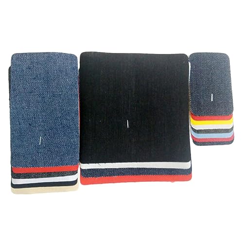 KOCKSHION 18 Stück Teiliges Denim Flicken Selbstklebende Aufnäher für Kleidung Jeans Reparatur und Diy Dekoration Hochwertige Stoffapplikationen für Jacken Taschen und Mehr von KOCKSHION
