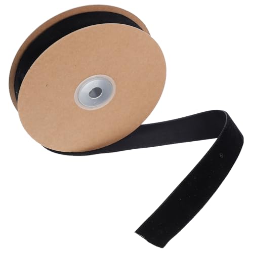 KOCKSHION 1Rolle Breites nicht Elastisches Flocking Ribbon Schwarz Dekoratives Stoffband für Hochzeiten und DIY Projekte Langlebig für Zuhause und Shops von KOCKSHION