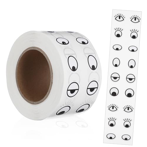 KOCKSHION 1Rolle Cartoon Augenaufkleber Selbstklebende Wackelaugen für DIY Bastelprojekte Augen Aufkleber für Scrapbooking Langlebig und Stark Haftend Vielseitig Einsetzbar KOCKSHION 1Rolle Cartoon Augenaufkleber Selbstklebende Wackelaugen für DIY Bastelprojekte Augen Aufkleber für Scrapbooking Langlebig und Stark Haftend Vielseitig Einsetzbar von KOCKSHION