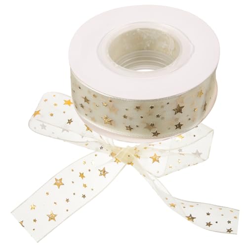 KOCKSHION 1Rolle Geschenkband mit Goldenen Sternen Dekoratives Hochzeitsstraußband für DIY Projekte Handgefertigt und Farbecht für Feiern Einladungen und Kunsthandwerk KOCKSHION 1Rolle Geschenkband mit Goldenen Sternen Dekoratives Hochzeitsstraußband für DIY Projekte Handgefertigt und Farbecht für Feiern Einladungen und Kunsthandwerk von KOCKSHION