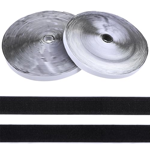 KOCKSHION 2 Rollen Klettband Selbstklebend Durable und Vielseitig Einsetzbar für DIY Projekte Büro und Zuhause Einfach Anzuwenden ohne Schäden an Wänden von KOCKSHION