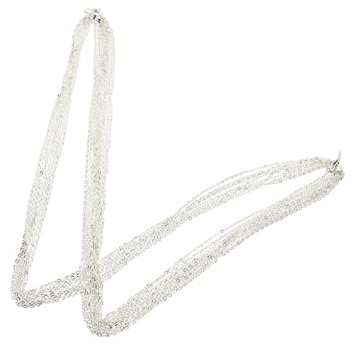 KOCKSHION 2 Schmuckkette Sackleinen Verschlüsse Abteil Abs bescherung weihnachten geldgeschenke weihnachten Halskettenketten für die Schmuckherstellung dünne Halskettenkette Eisen Silver von KOCKSHION