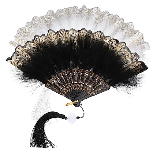 KOCKSHION 2 Stück Faltbare Plume Handventilatoren Damen für Hochzeiten Fotoshootings Dekorative Brautfans für Partys Feiern KOCKSHION 2 Stück Faltbare Plume Handventilatoren Damen für Hochzeiten Fotoshootings Dekorative Brautfans für Partys Feiern von KOCKSHION