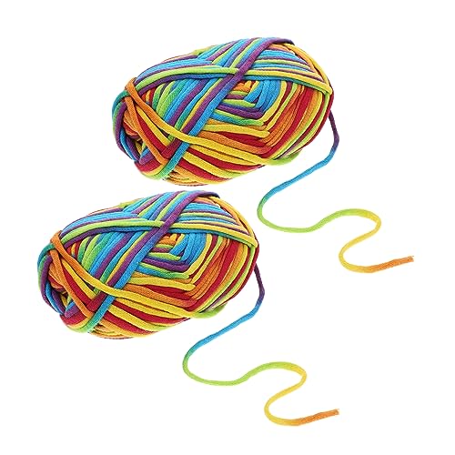 KOCKSHION 2 Stück Farbverlauf Garn Bunte Strickwolle für Diy Häkelprojekte Weich und Langlebig für Schals Mützen Pullover und Mehr von KOCKSHION