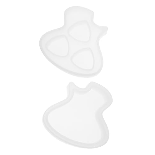 KOCKSHION 2 Stück Guitar Picks Silikonmold Set Teiliges Aufbewahrungsbox Set für Kreative Gitarrenplektren Langlebig Waschbar für Anfänger und Profis Milky von KOCKSHION