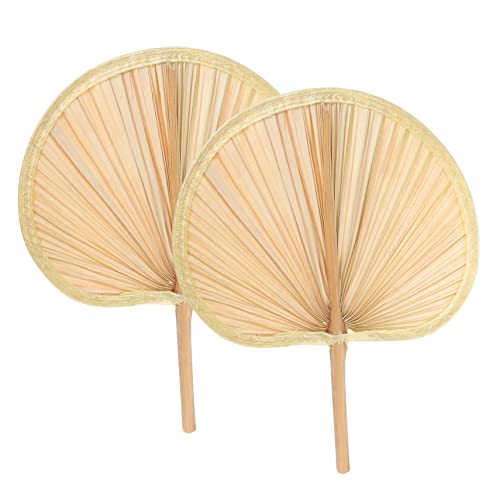 KOCKSHION 2 Stück Handgewebte Fächer aus Bananenblättern Klassischer Chinesischer Stil Handventilator für Sommer und Garten Leicht und Praktisch für Erwachsene KOCKSHION 2 Stück Handgewebte Fächer aus Bananenblättern Klassischer Chinesischer Stil Handventilator für Sommer und Garten Leicht und Praktisch für Erwachsene von KOCKSHION