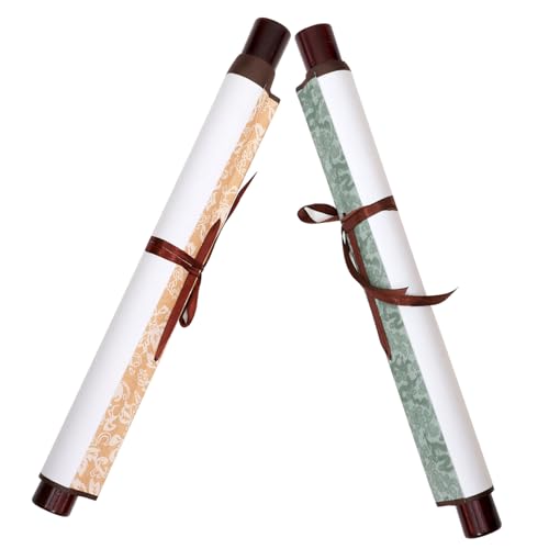 KOCKSHION 2 Stück Leere Malrolle für Kalligraphie Mini Rollbilder für Chinesische Malerei Grün und Gelb Vertikal Malzubehör für Anfänger und Fortgeschrittene KOCKSHION 2 Stück Leere Malrolle für Kalligraphie Mini Rollbilder für Chinesische Malerei Grün und Gelb Vertikal Malzubehör für Anfänger und Fortgeschrittene von KOCKSHION