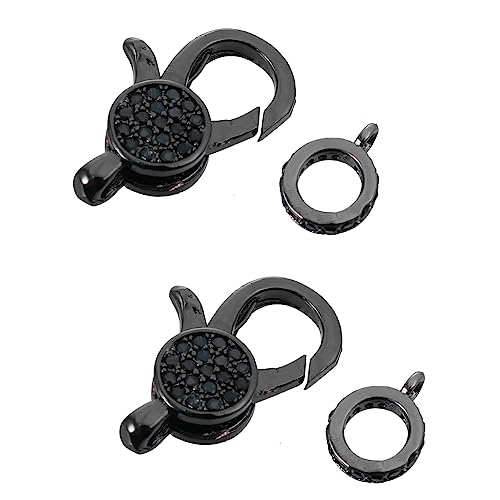 KOCKSHION 2 Stück Micro Diamant Lobster Clasp Verbindungselemente für Armbänder und Umweltfreundliches Material für Basteln von KOCKSHION
