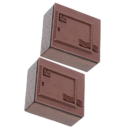 KOCKSHION 2 Stück Vintage Holzstempel für DIY Karten und Scrapbooking Retro Design für Einladungen Notizbücher und Dekoration Praktische Aufbewahrung von KOCKSHION