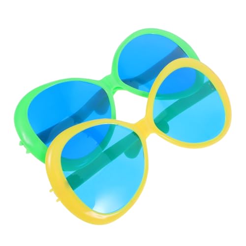 KOCKSHION 2 Stücke Überdimensionale Hawaii Stil Sonnenbrillen für Strand und Lustige Foto Requisiten für Sommergeburtstagsfeiern Hawaiianische Luau Dekorationen Gelb und Grün KOCKSHION 2 Stücke Überdimensionale Hawaii Stil Sonnenbrillen für Strand und Lustige Foto Requisiten für Sommergeburtstagsfeiern Hawaiianische Luau Dekorationen Gelb und Grün von KOCKSHION