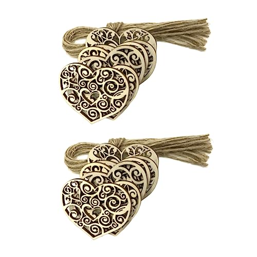 KOCKSHION 20 Stück Anhänger für Hochzeiten Partys DIY Deko Accessoires Hängende Ornamente mit Jute Schnur für Kreative Bastelprojekte und von KOCKSHION
